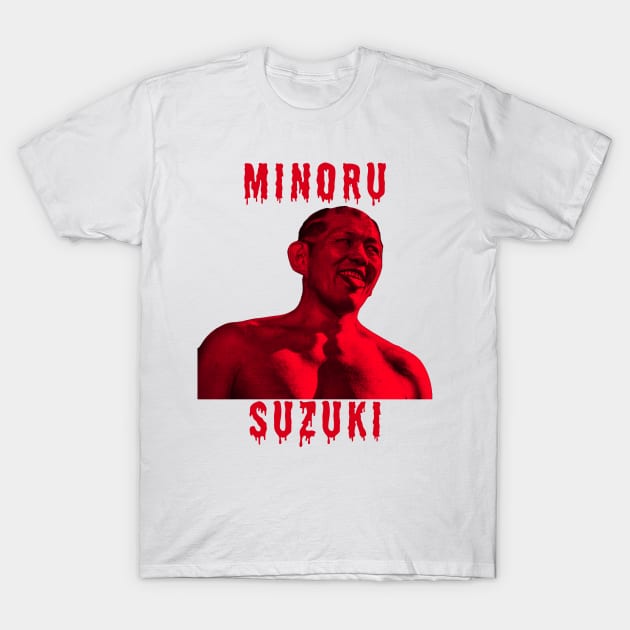 Minoru Suzuki blood stained T-Shirt by michaelporter98